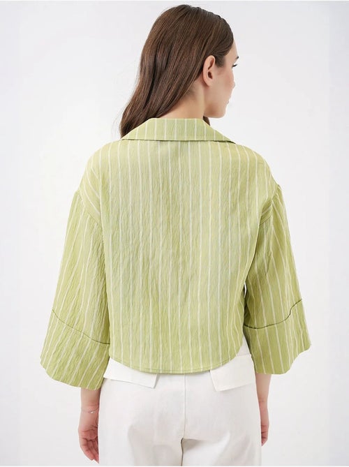 Chemise courte oversize rayée bdart - Kiabi