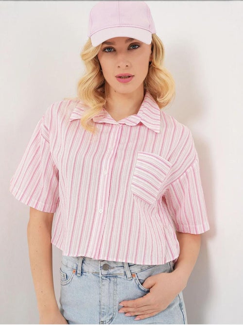 Chemise courte rayée avec poche bdart - Kiabi