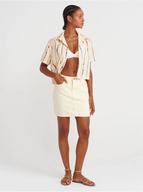 Chemise courte rayée femme dilvin - Kiabi Chemise courte rayée femme dilvin - Kiabi