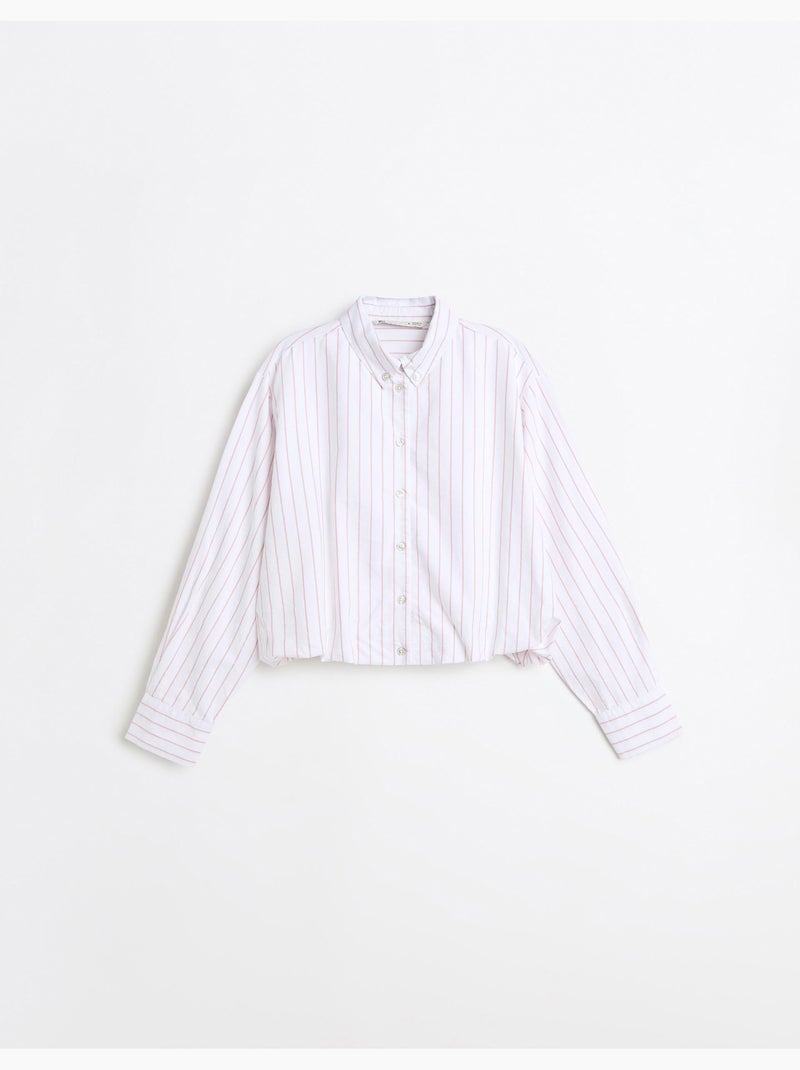 Chemise courte rayée, mo fashion Rose - Kiabi