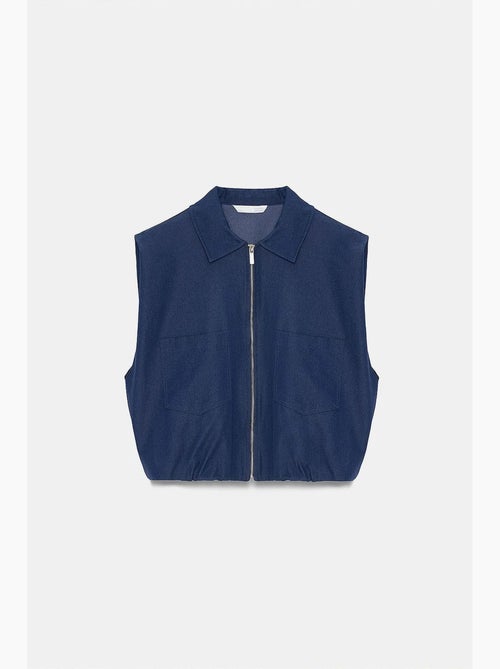 Chemise courte sans manches à fermeture éclair dilvin - Kiabi