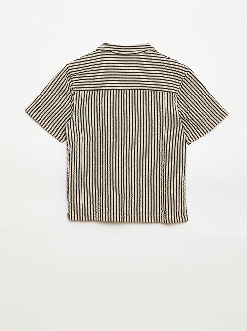Chemise crêpée à manches courtes - Kiabi