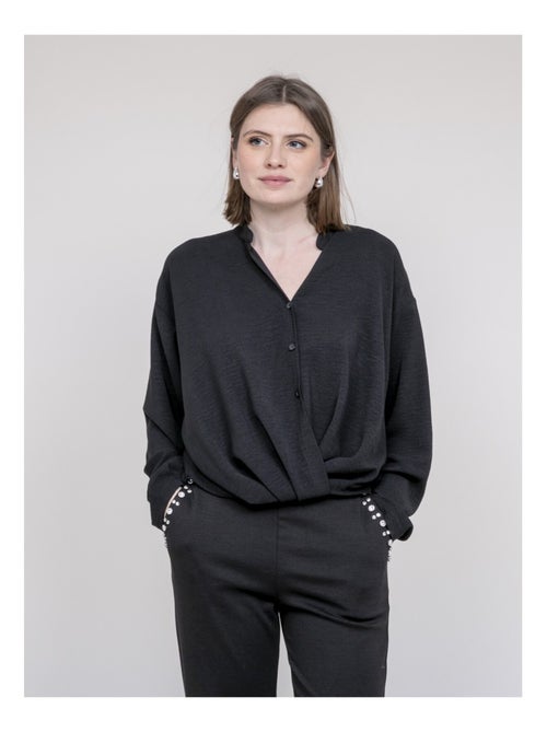 Chemise croisée devant en bas odacre - Kiabi Chemise croisée devant en bas odacre - Kiabi