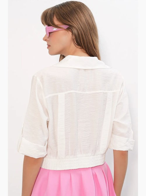 Chemise crop oversize bdart - Kiabi Chemise crop oversize bdart - Kiabi