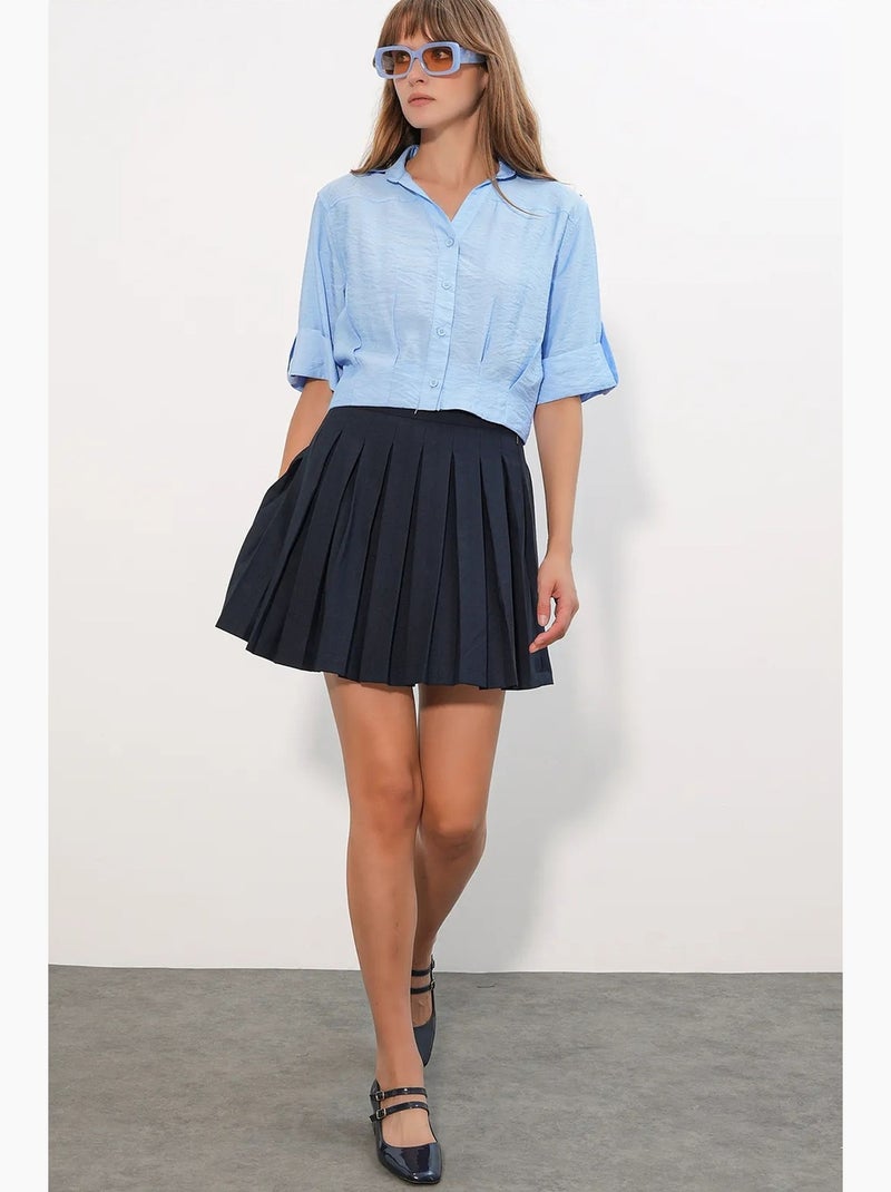 Chemise crop oversize bdart Bleu ciel - Kiabi