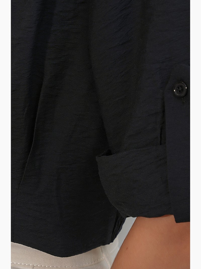 Chemise crop oversize bdart Noir - Kiabi