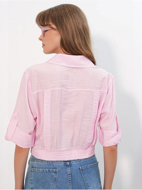 Chemise crop oversize bdart - Kiabi