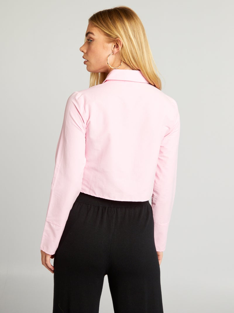Chemise crop Rose - Kiabi