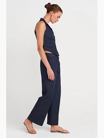 Chemise crop sans manches ajustée dilvin