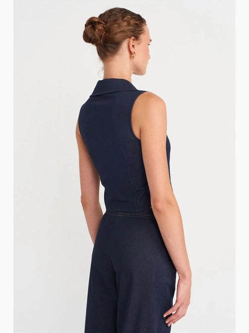 Chemise crop sans manches ajustée dilvin - Kiabi