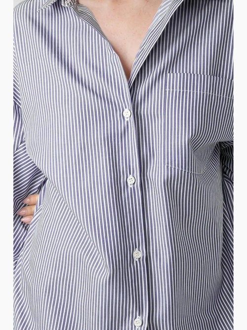 Chemise de bureau décontractée avec col de chemise hiccup - Kiabi