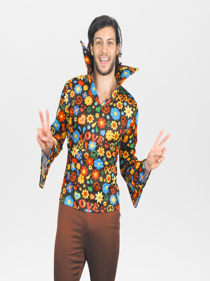 Chemise de déguisement Hippie Marron - Kiabi