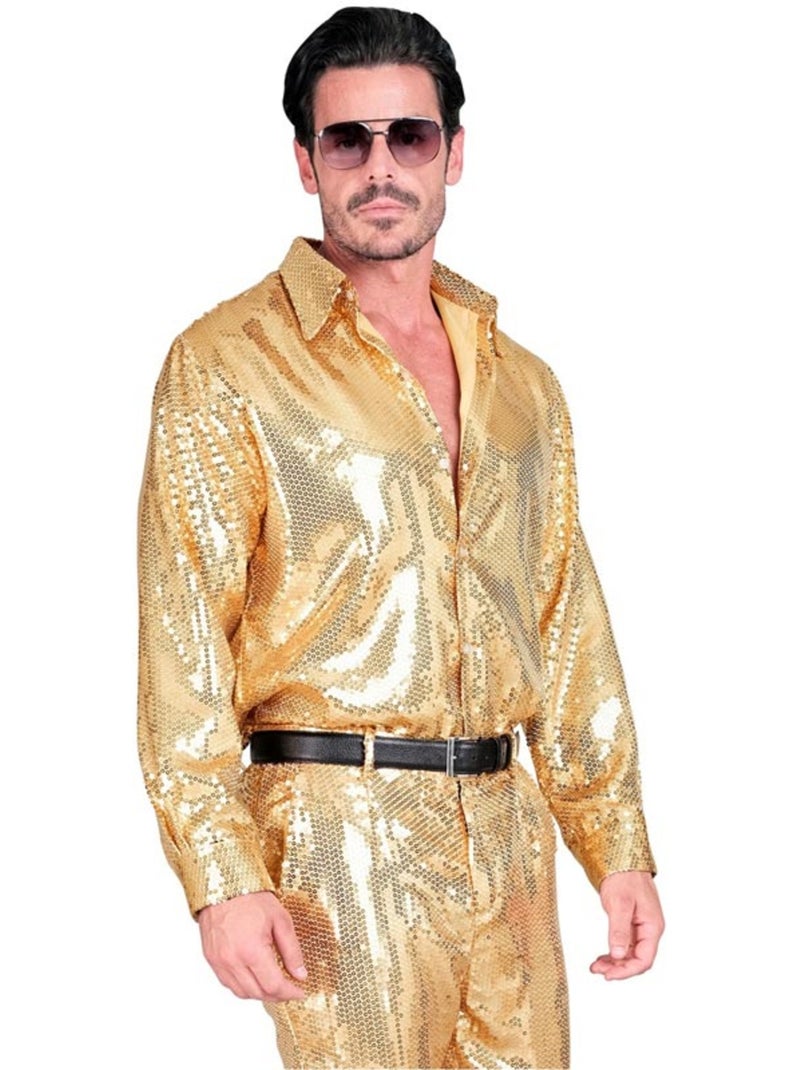 Chemise de déguisement ou de mode à paillettes Doré - Kiabi