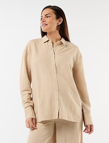 Chemise de maternité en lin mélangé