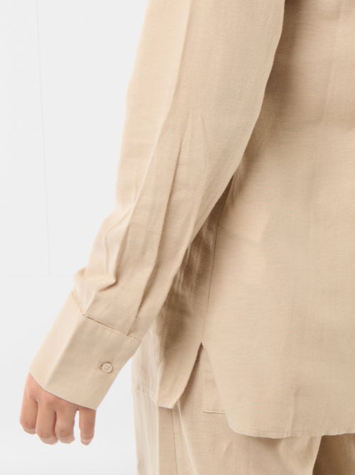 Chemise de maternité en lin mélangé - Kiabi
