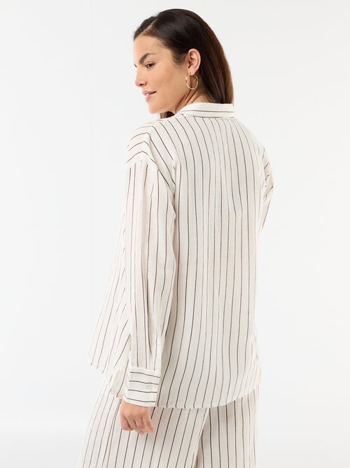 Chemise de maternité en lin mélangé - Kiabi