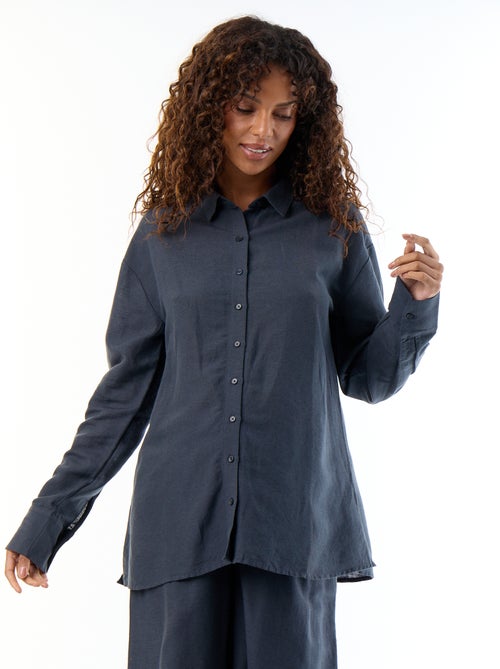 Chemise de maternité en lin mélangé - Kiabi