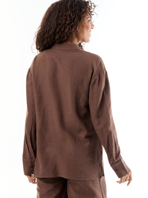 Chemise de maternité en lin mélangé - Kiabi Chemise de maternité en lin mélangé - Kiabi