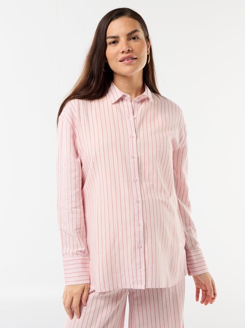 Chemise de maternité en lin mélangé - Kiabi