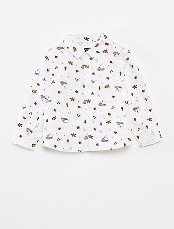 Chemise de Noël all-over en coton