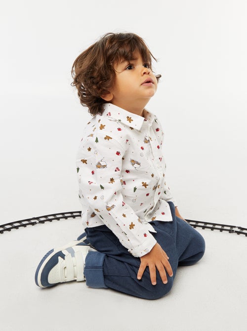 Chemise de Noël all-over en coton - Kiabi