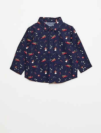 Chemise de Noël all-over en coton
