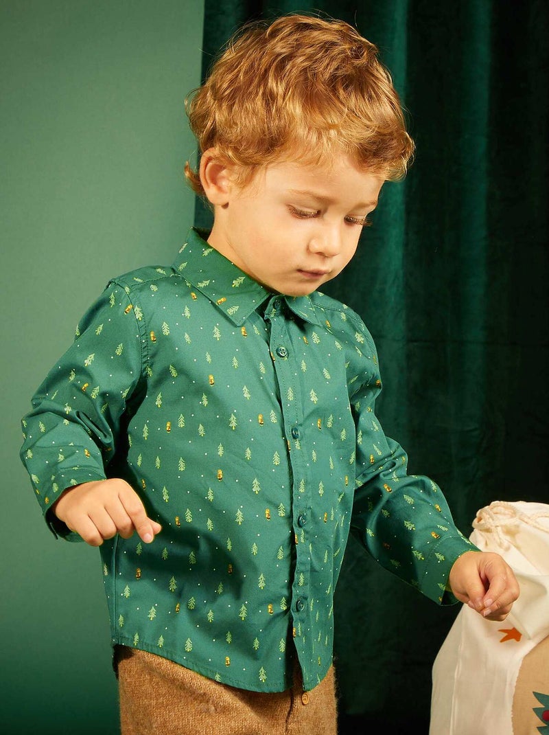 Chemise de Noël Vert - Kiabi