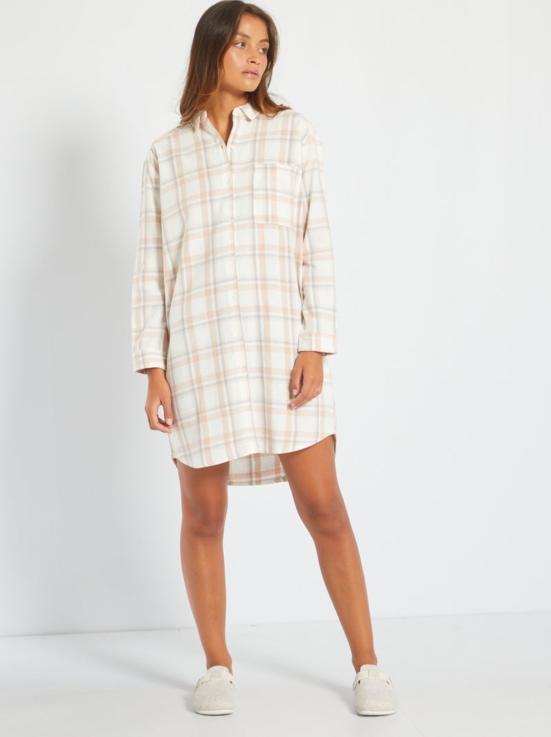 Chemise De Nuit Homme En Flanelle Coton - Walker Reid
