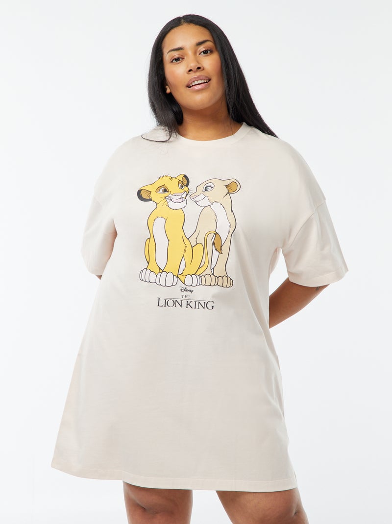 Chemise de nuit à manches courtes 'Disney' Rose Simba - Kiabi