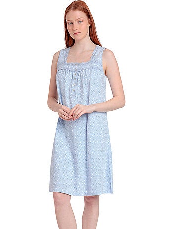 Chemise de nuit blue flowers