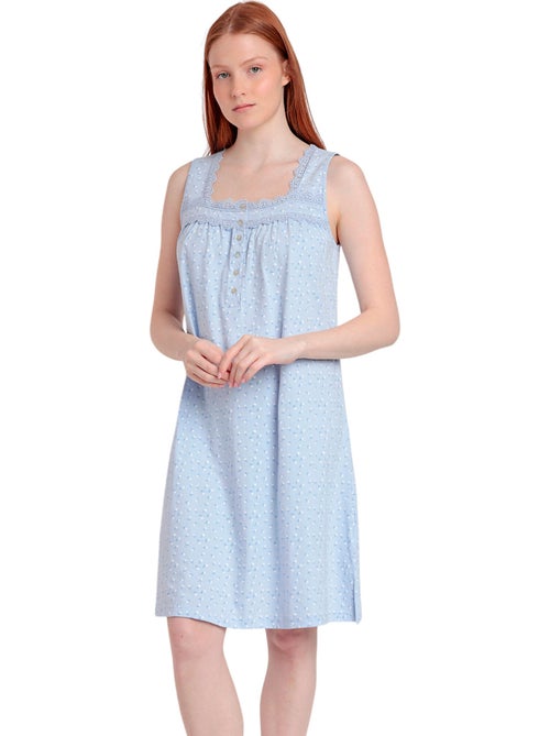Chemise de nuit blue flowers - Kiabi Chemise de nuit blue flowers - Kiabi