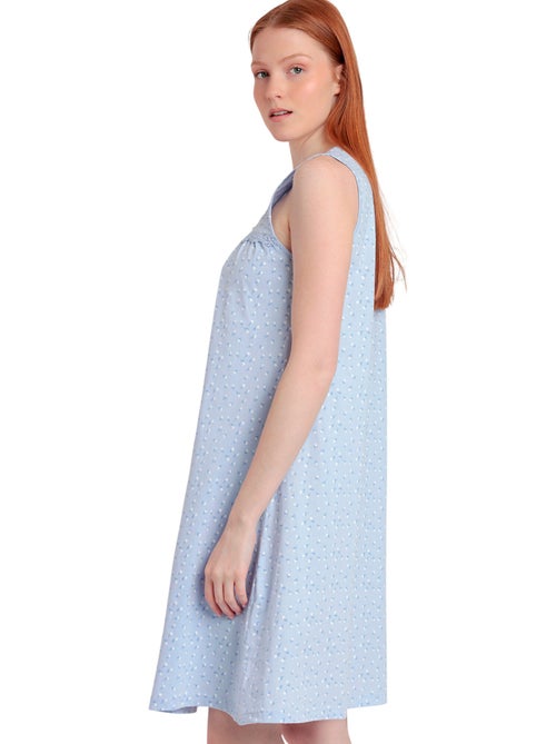Chemise de nuit blue flowers - Kiabi Chemise de nuit blue flowers - Kiabi
