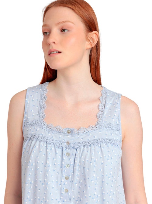 Chemise de nuit blue flowers - Kiabi Chemise de nuit blue flowers - Kiabi