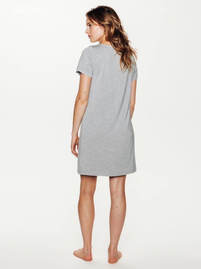 Chemise de nuit camille - rougegorge lingerie Gris - Kiabi