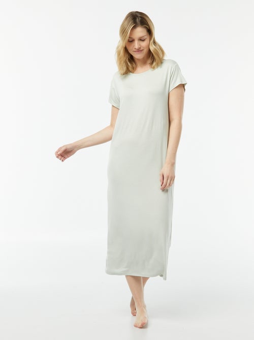 Chemise de nuit coupe tee-shirt fluide - Kiabi