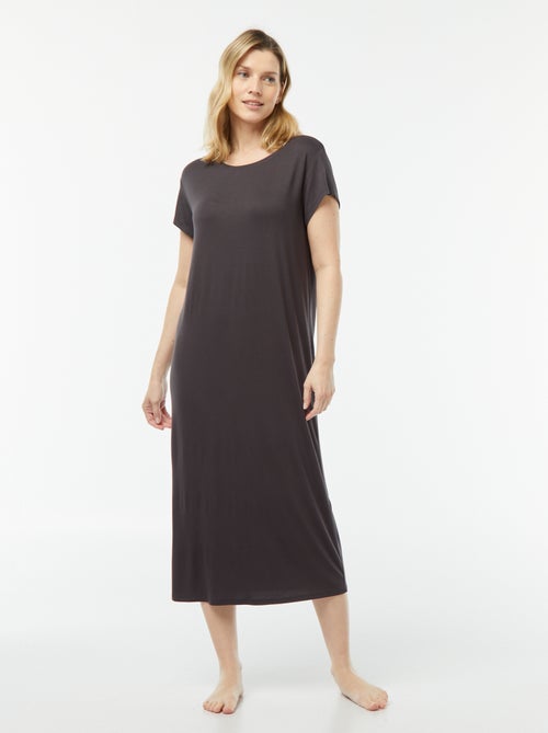 Chemise de nuit coupe tee-shirt fluide - Kiabi