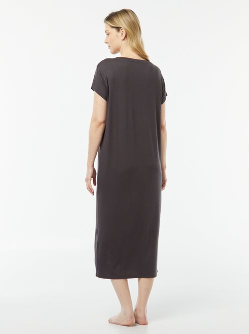 Chemise de nuit coupe tee-shirt fluide - Kiabi