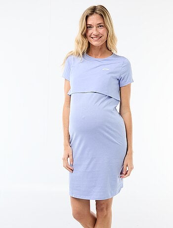 Chemise de nuit d'allaitement à message