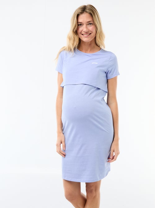 Chemise de nuit d'allaitement à message - Kiabi