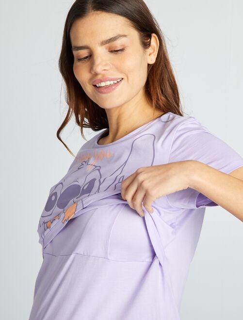 Chemise de nuit de maternité 'Stitch' - Kiabi