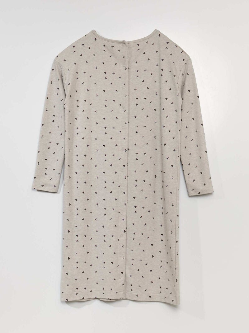 Chemise de nuit en jersey - So Easy Beige - Kiabi