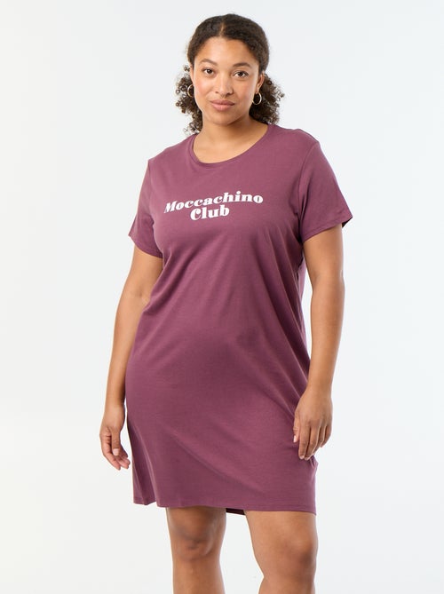 Chemise de nuit en jersey - Kiabi