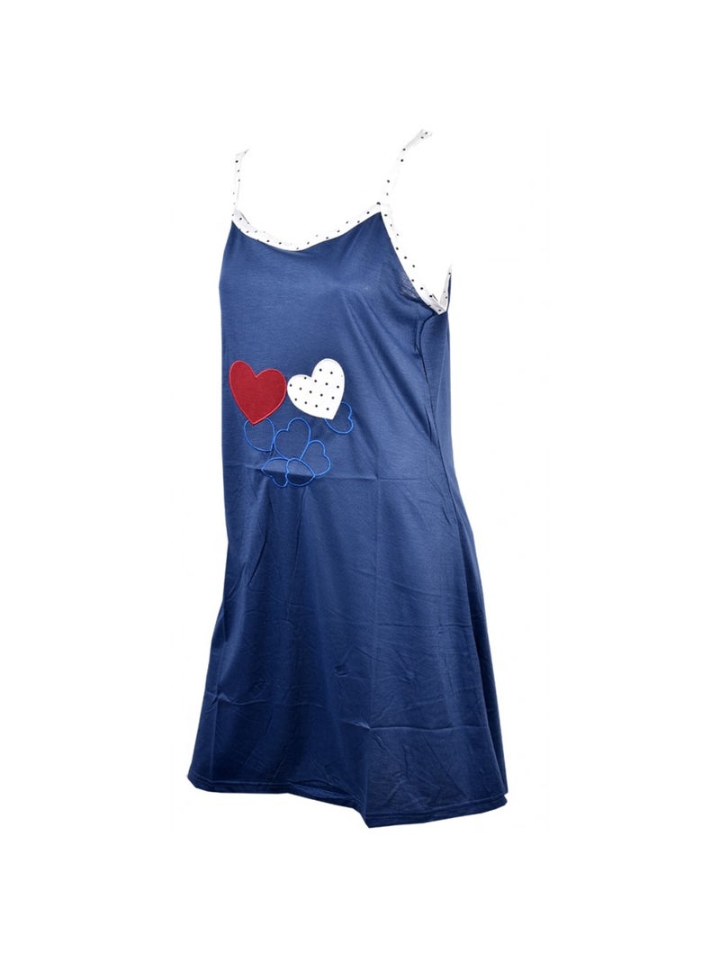 Chemise de Nuit Fantaisie HUMORISTIQUE Bleu marine - Kiabi