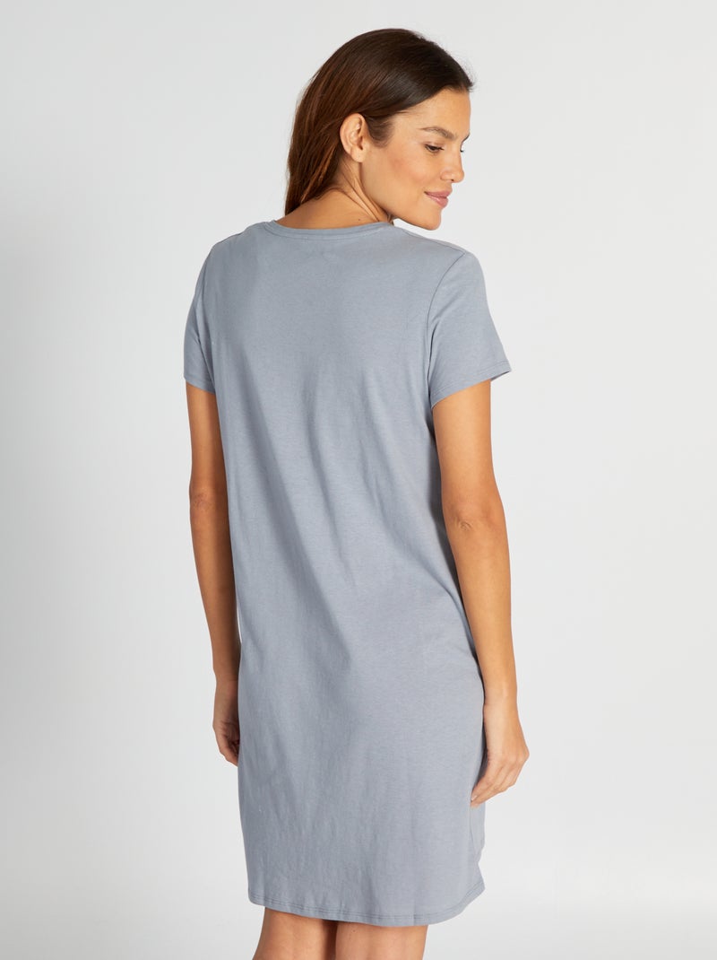Chemise de nuit Gris - Kiabi