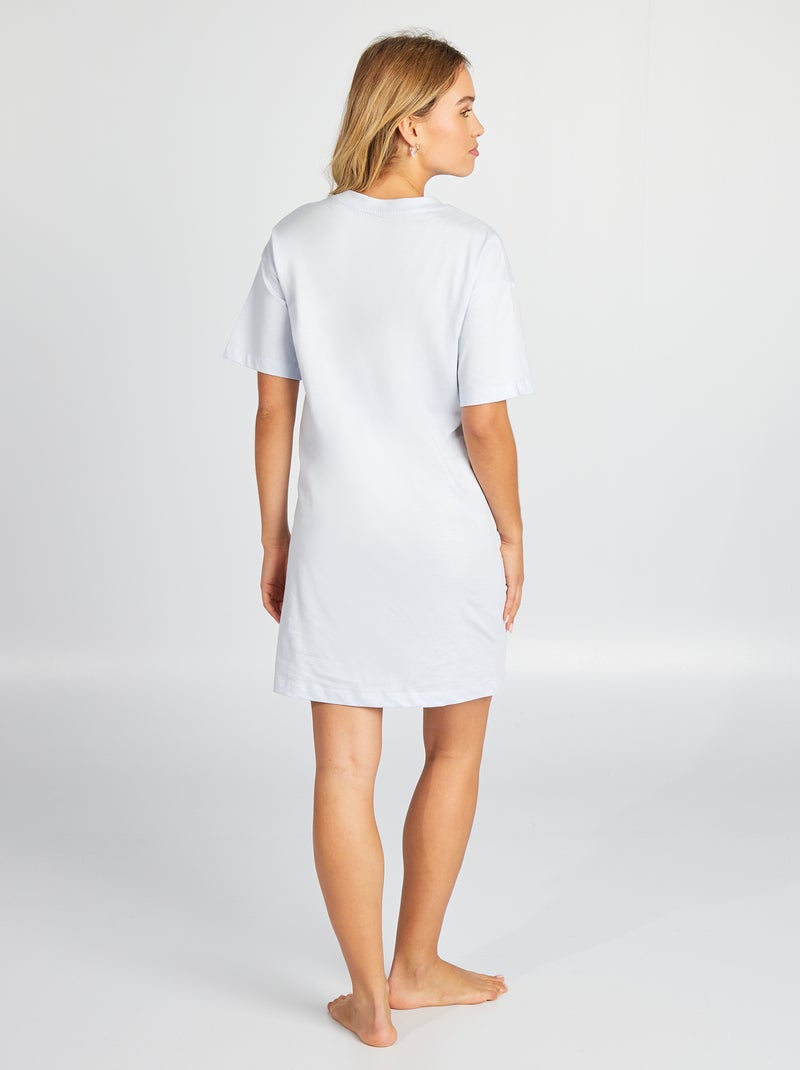 Chemise de nuit imprimée 'Stitch' Bleu - Kiabi