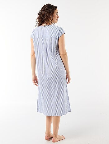 Chemise de nuit longue en voile de coton