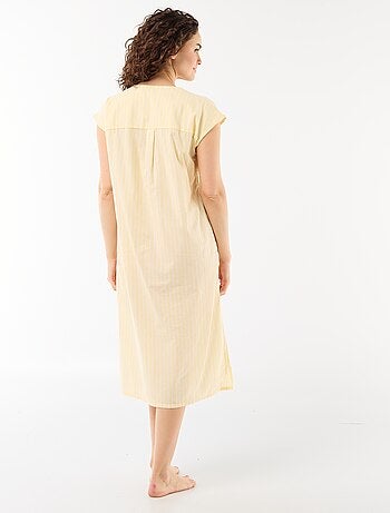 Chemise de nuit longue en voile de coton