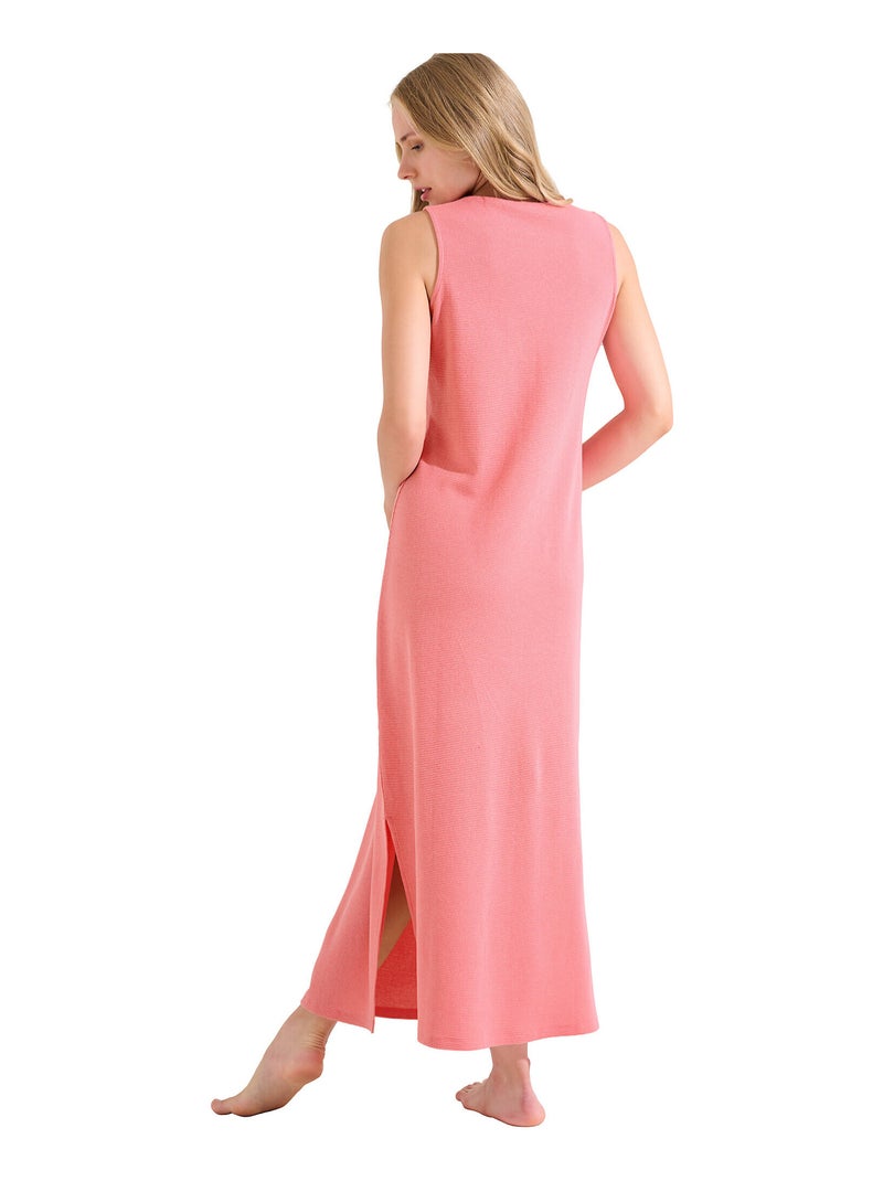 Chemise de nuit longue sans manches freely Rose - Kiabi