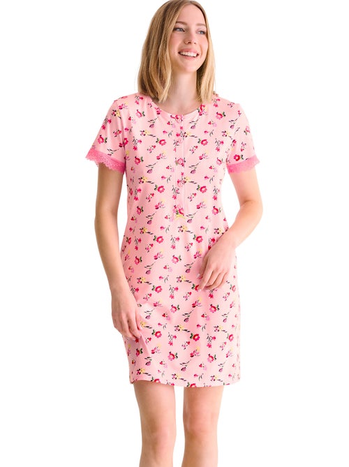 Chemise de nuit manches courtes bloomy - Kiabi Chemise de nuit manches courtes bloomy - Kiabi