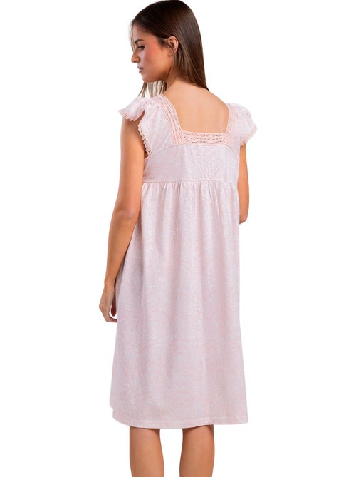 Chemise de nuit manches courtes maternité light classic - Kiabi